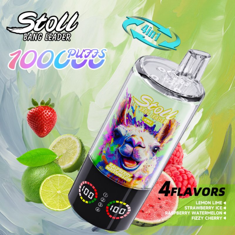 Bang Leader Stoll 100k 4in1-Zitronenlimette Erdbeere Eis Himbeere Wassermelone Fizzy Kirsche