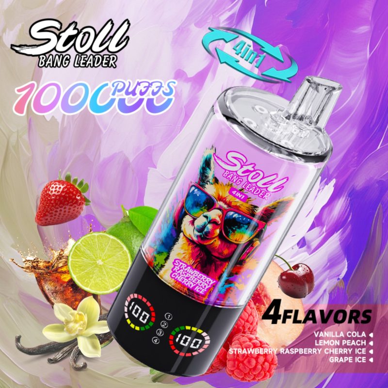 Bang Leader Stoll 100k 4in1-Vanilla Cola Lemon Peach Strawberry Raspberry Cherry Ice Grape Ice