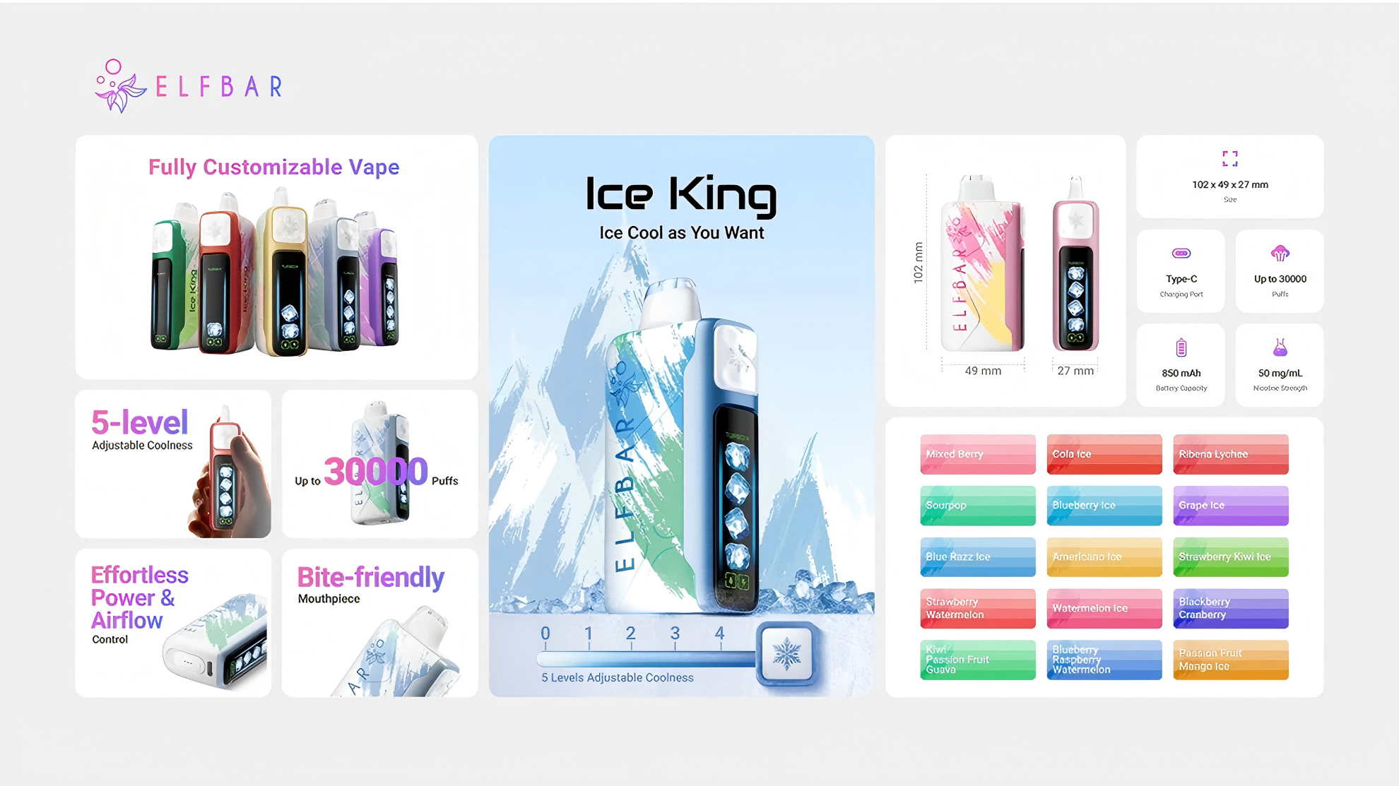ELF BAR ICE KING 30K