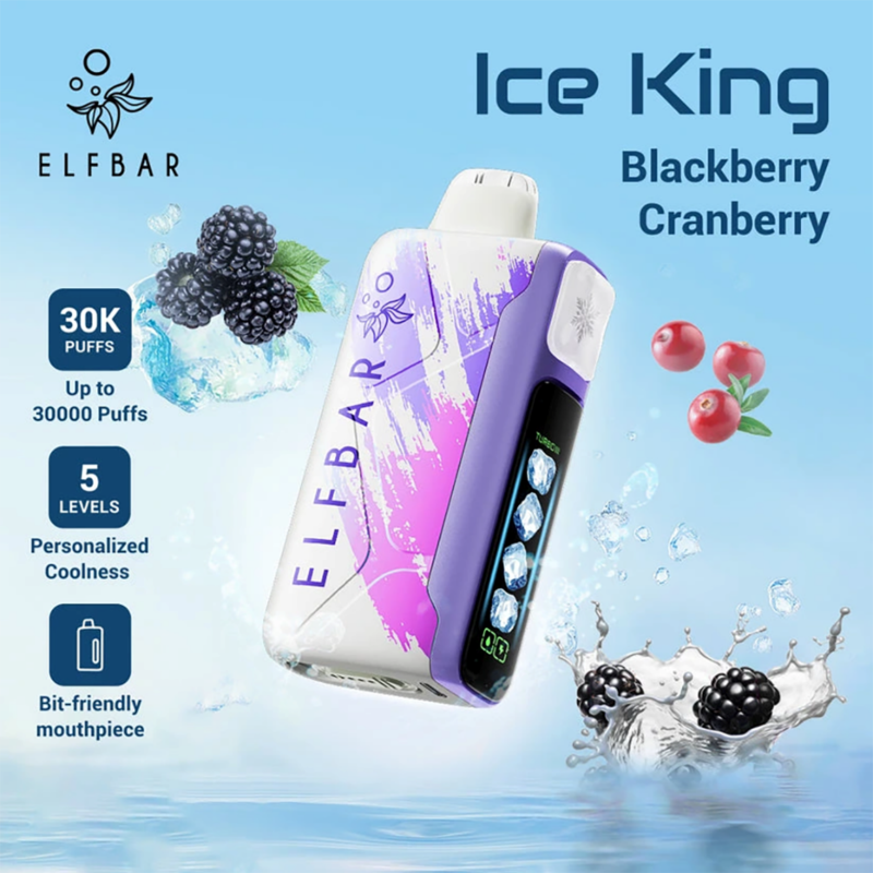 ELFBAR ICE KING 30000 puffs-Blackberry Cranberry