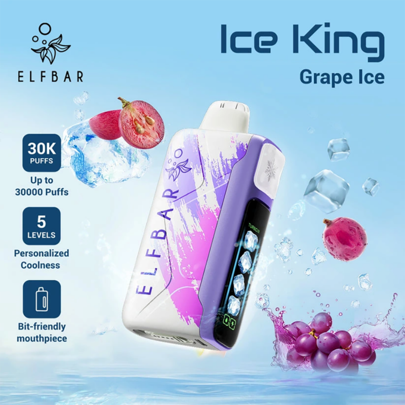 ELFBAR ICE KING 30000 puffs-Grape Ice