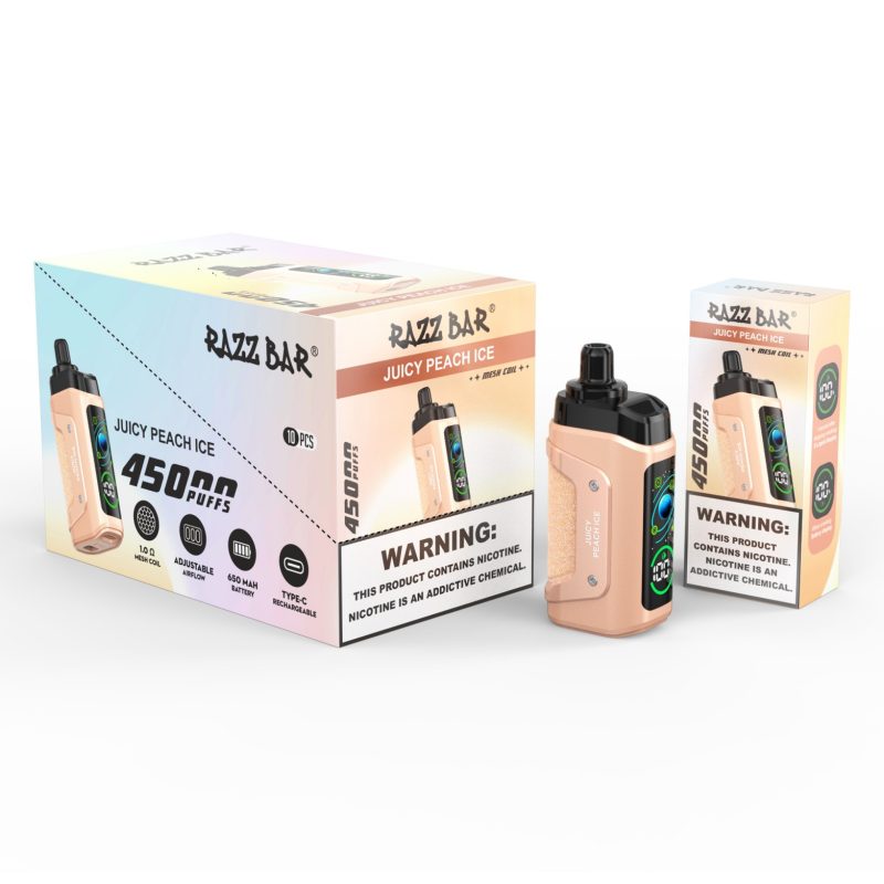 Razz bar 45000 puffs-Juicy Peach ice