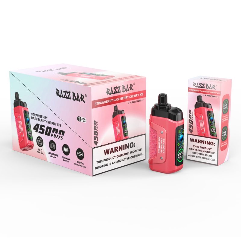 Razz bar 45000 puffs-Strawberry Raspberry Cherry Ice