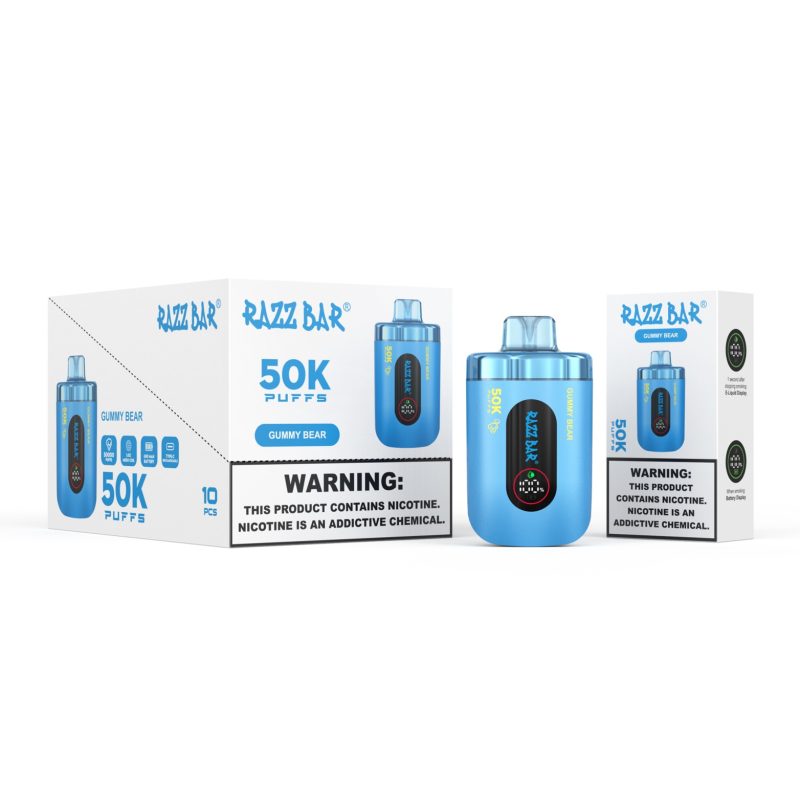 Razz bar 50K puffs-Gummy bear