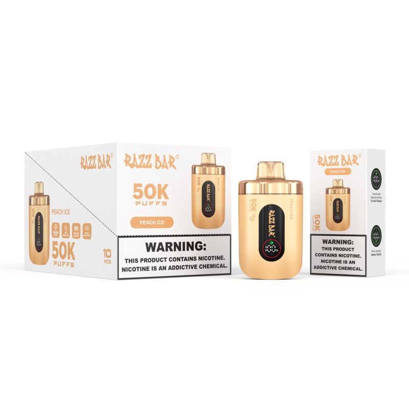 Razz bar 50K puffs-Peach ice
