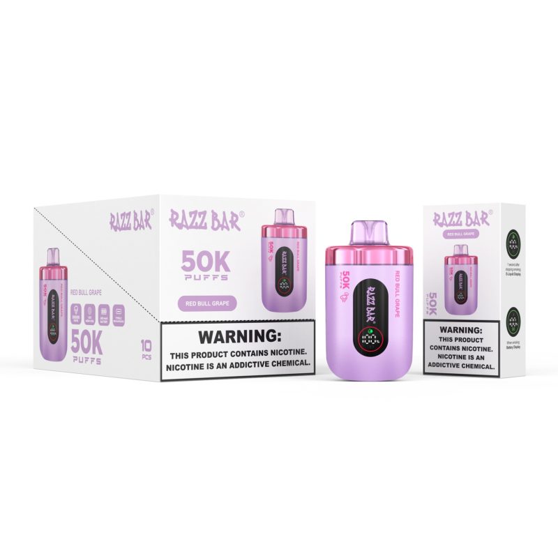 Razz bar 50K puffs-Red Bull Grape