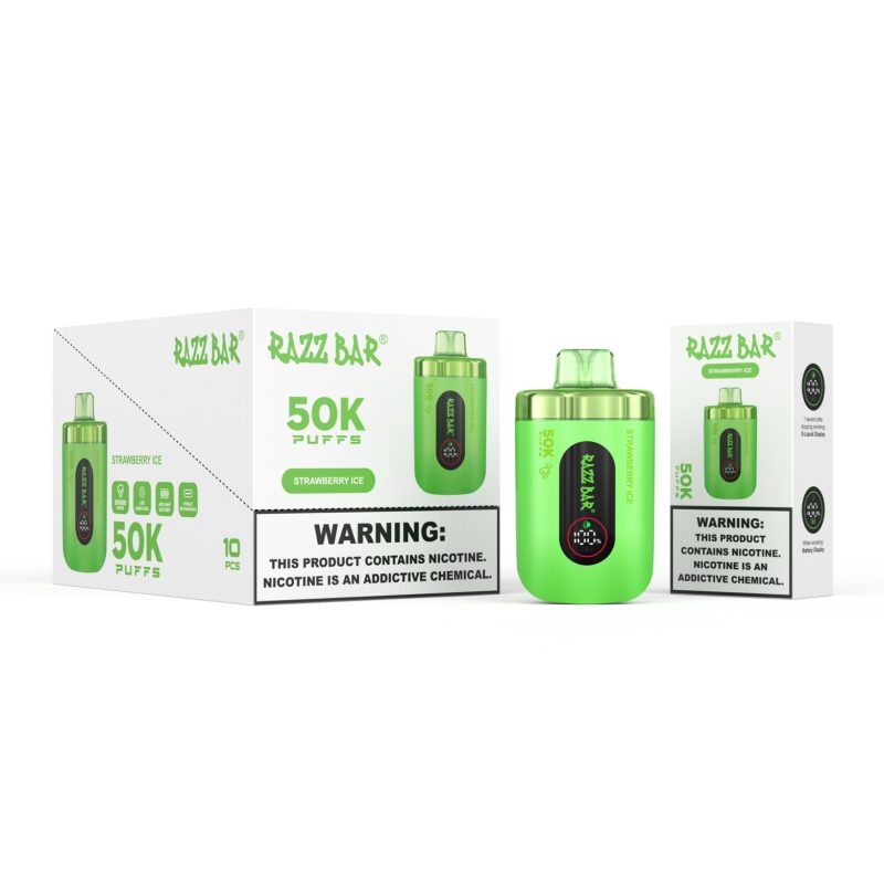 Razz bar 50K puffs-Strawberry ice