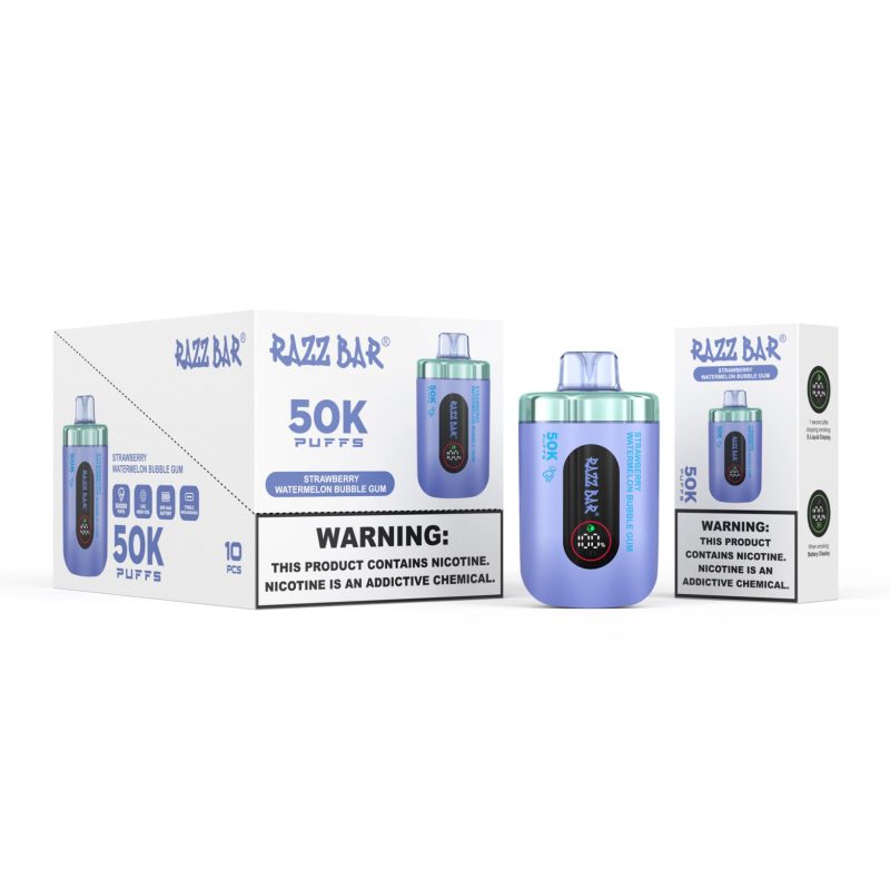 Razz bar 50K puffs-Strawberry watermelon bubble gum