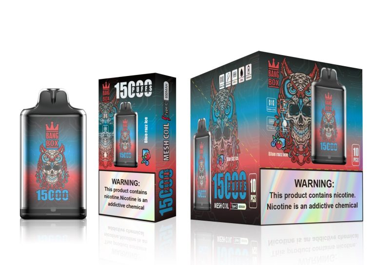 bang box 15000 puffs- blue razz ice