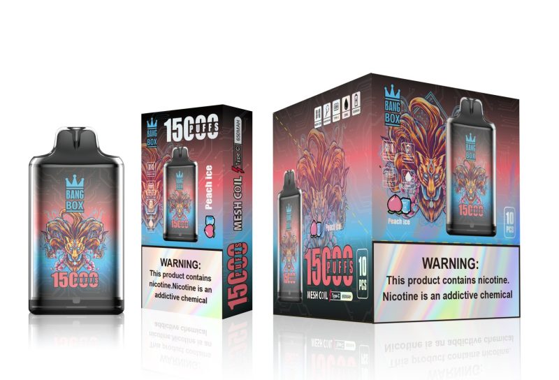 bang box 15000 puffs- peach ice