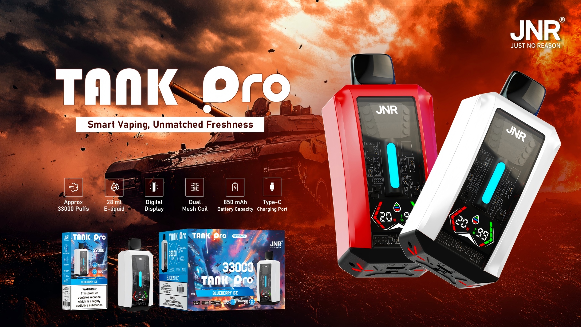 JNR Tank Pro 33k Puffs