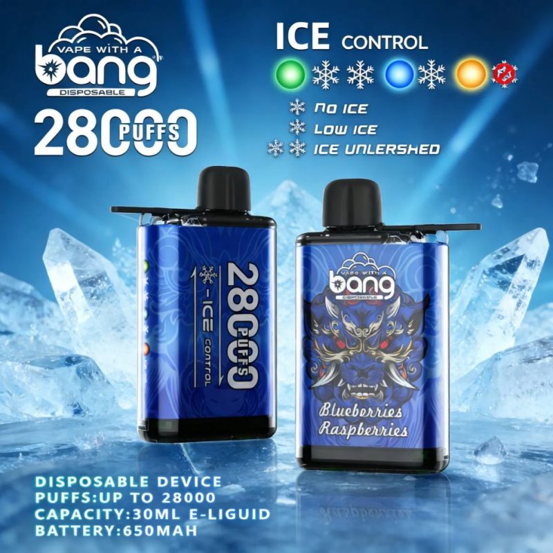 Bang 28000 Puffs Ice Control-Blueberries Raspberries