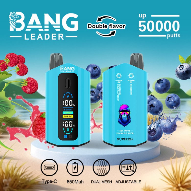 Bang Leader 50k Puffs-Blueberry Sour Raspberry Blueberry