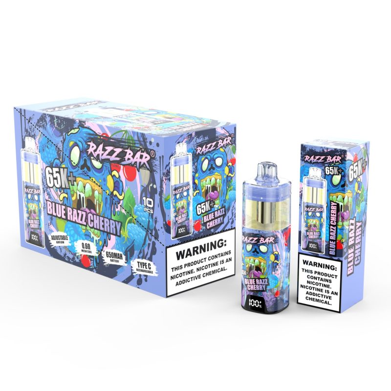 Razz bar 65K+puffs-Blue Razz Cherry