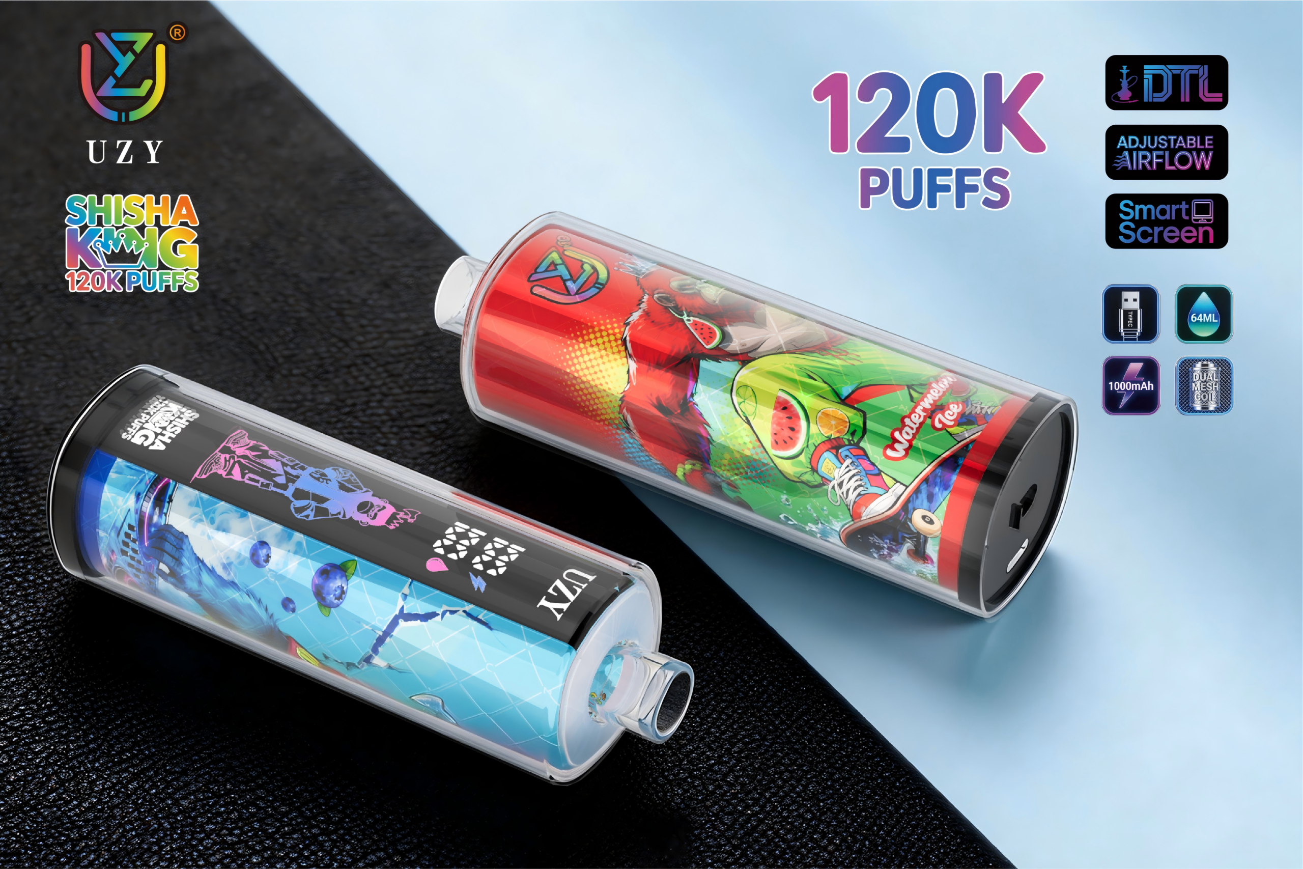 UZY shisha hookah king 120K