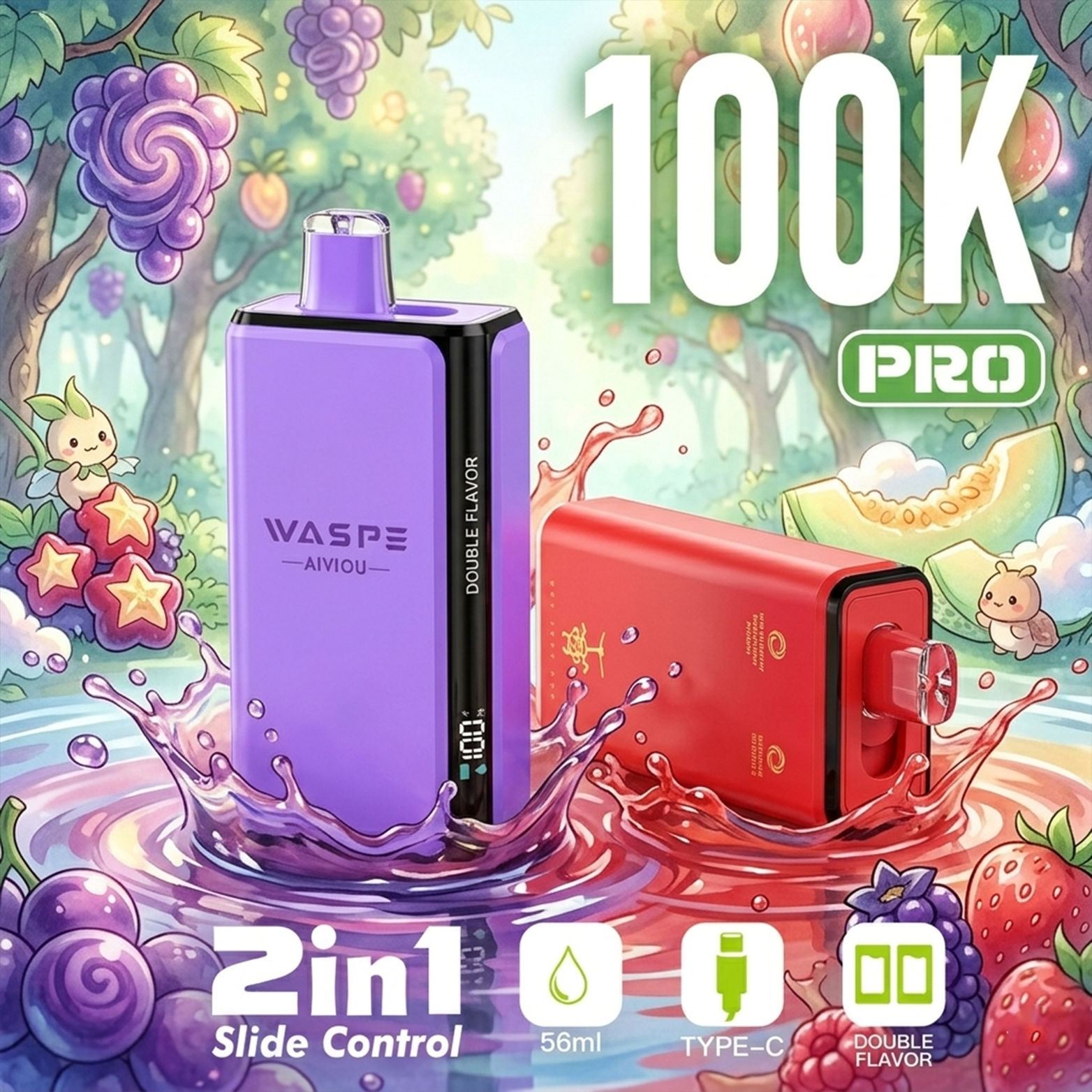 WASPE Double Flavor 100000 puff Pro