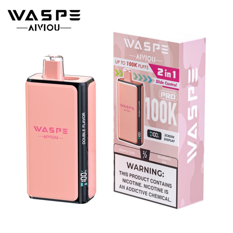 WASPE Double Flavor 100K Pro PUFFS-Cherry Cola & Blueberry Ice