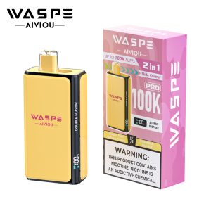 WASPE Double Flavor 100K Pro PUFFS-Dragon Fruit Banana Cherry & Strawberry Red Bull