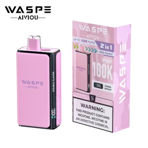 WASPE Double Flavor 100K Pro PUFFS-Strawberry Raspberry Cherry & Black Ice Dragon Fruit Strawberry