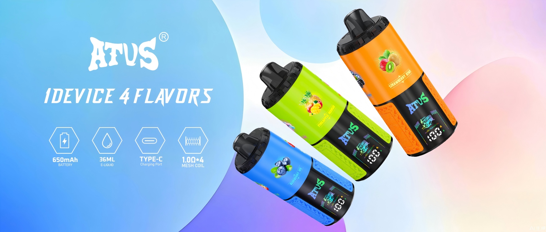 ATVS 60000 Puffs 4 in 1 Flavors vape ATVS 60000 Puffs 4 in 1 Flavors vape
