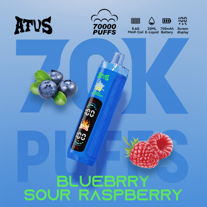 ATVS 70K puff-BLUEBERRY SOUR RASPBERRY