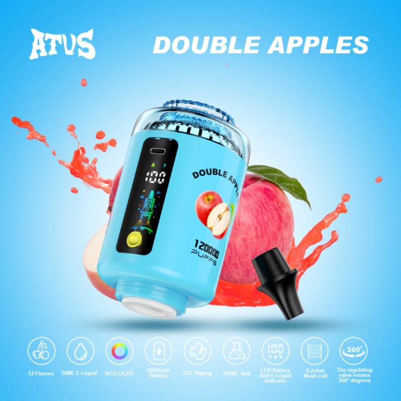 ATVS E-HOOKAH 120K puff-DOUBLE APPLES ATVS E-HOOKAH 120K puff-DOUBLE APPLES