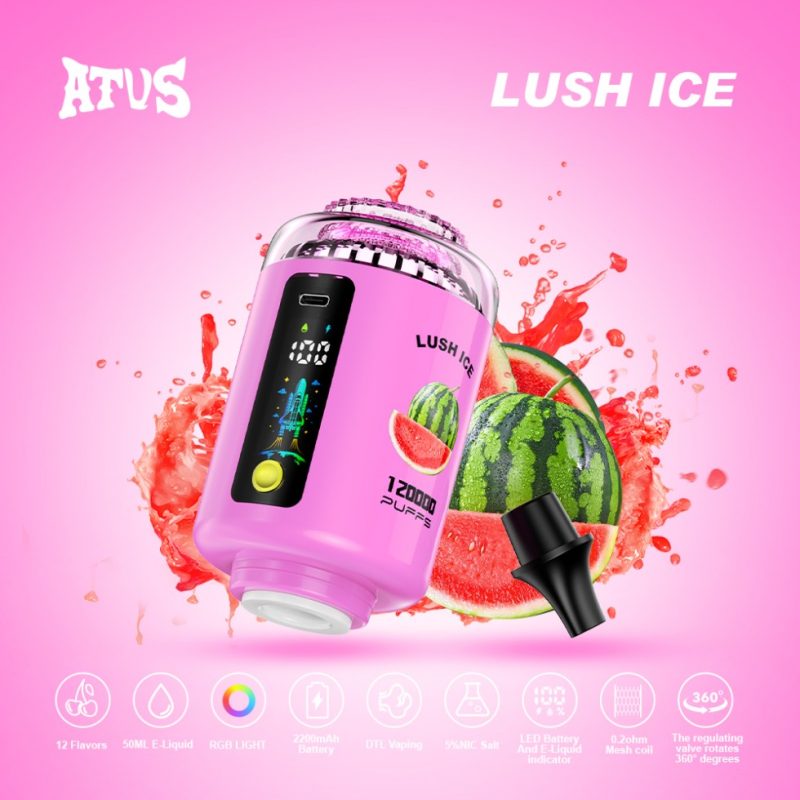ATVS E-HOOKAH 120K puff-LUSH ICE ATVS E-HOOKAH 120K puff-LUSH ICE