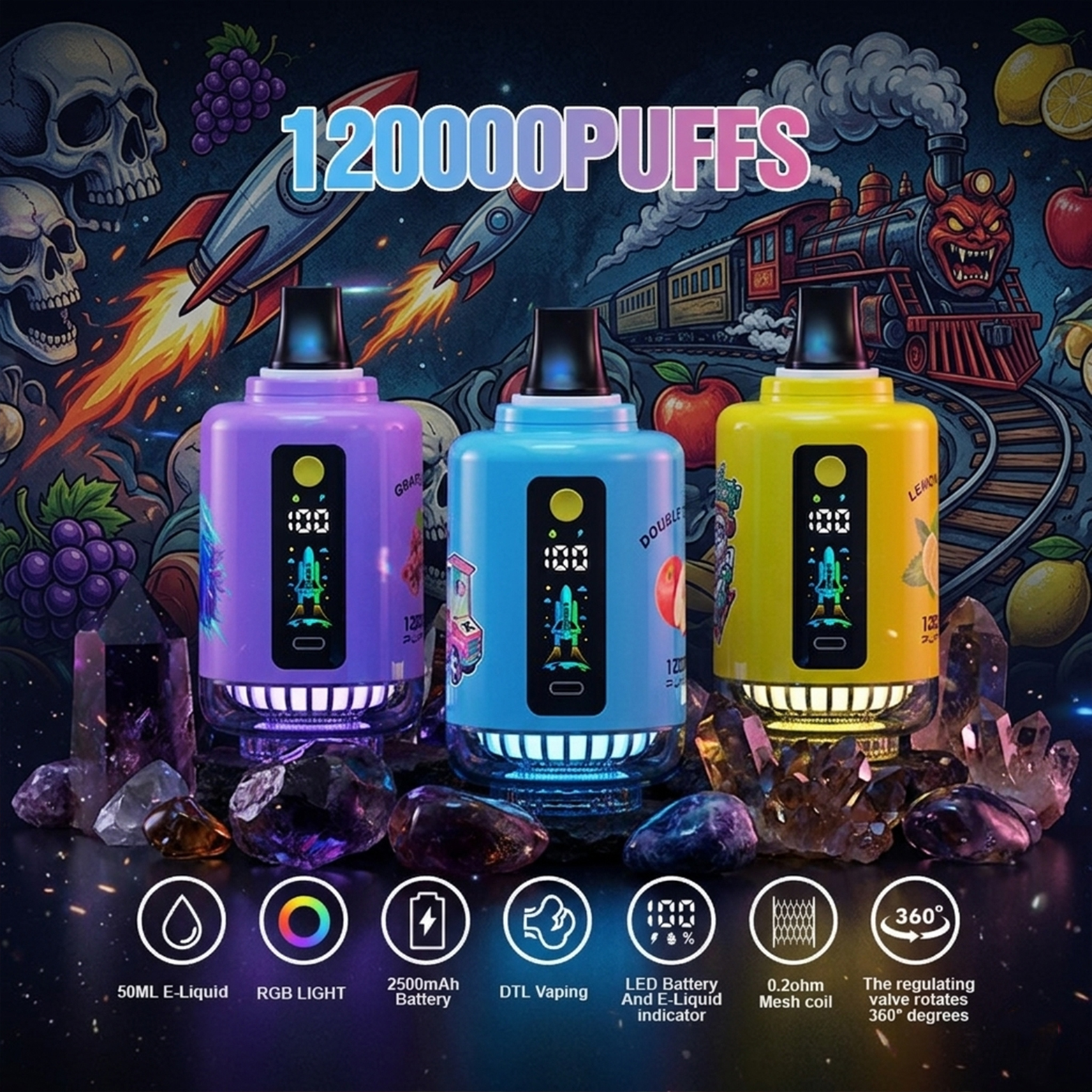 ATVS E-HOOKAH 120K puff