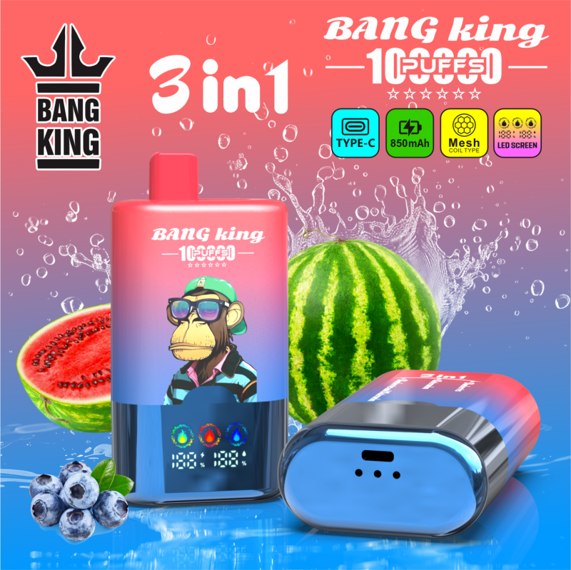 BANG KING 100K PUFF 3in1-blueberrie & swatermelon & blueberries and watermelon