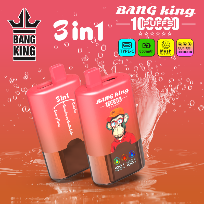 BANG KING 100K PUFF 3in1-coke ice & strawberry vanilla coke & cherry cocoa