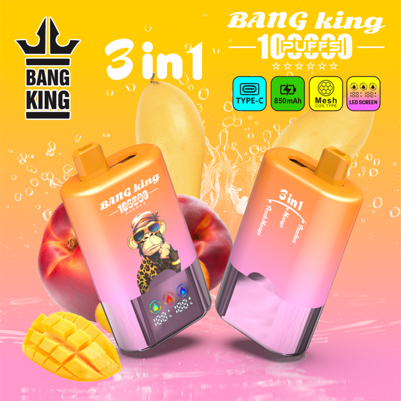 BANG KING 100K PUFF 3in1-peaches & mango & peach mango