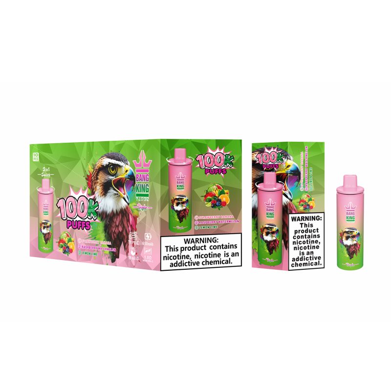 BANG KING 100k PUFFS-strawberry bananalemon limeraspberry watermelon