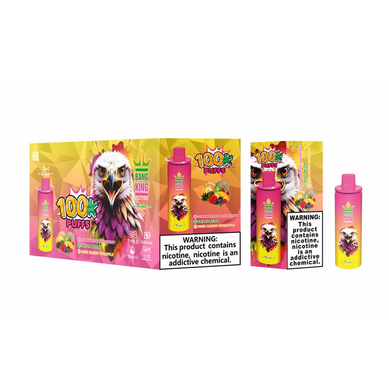 BANG KING 100k PUFFS-strawberry raspberrytriple melonsour mango pineapple