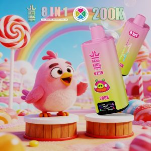 BANG KING 200K 8in1-Kiwi Passion Fruit GuavaGummy BearRainbow CandyCotton Candy