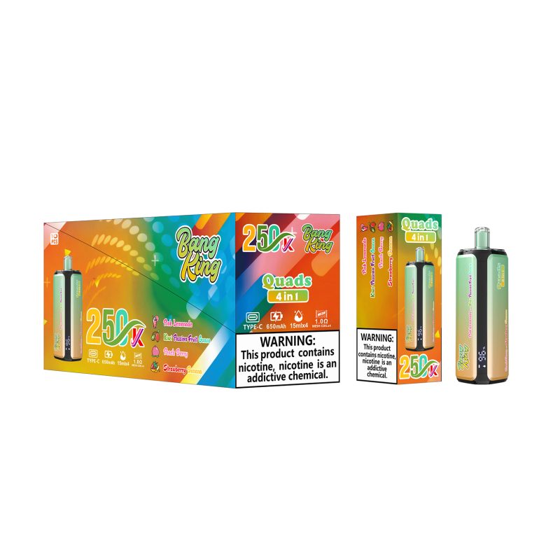 BANG KING 250K 4in1-Pink Lemonade Kiwi Passion Fruit Guava Peach Berry Strawberry Banana BANG KING 250K 4in1-Pink Lemonade Kiwi Passion Fruit Guava Peach Berry Strawberry Banana