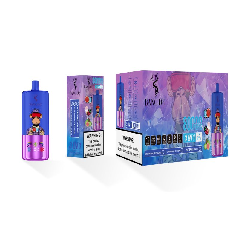 Bang de 80000 puffs-Watermelon ice&Strawberry ice cream & kiwi passion fruit guava