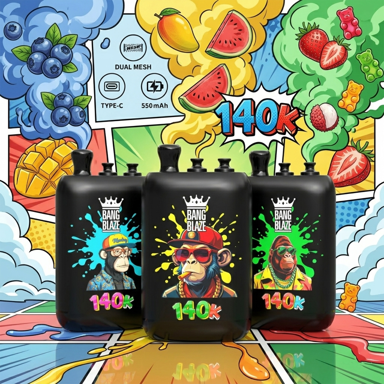 BangBlaze 140K puffs 3in1