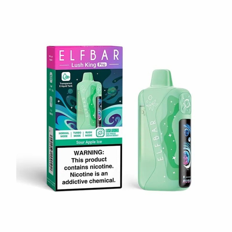 ELF BAR Lush King Pro 40K-Sour Apple Ice ELF BAR Lush King Pro 40K-Sour Apple Ice