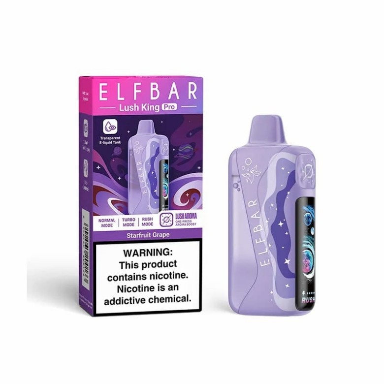 ELF BAR Lush King Pro 40K-Starfruit Grape ELF BAR Lush King Pro 40K-Starfruit Grape