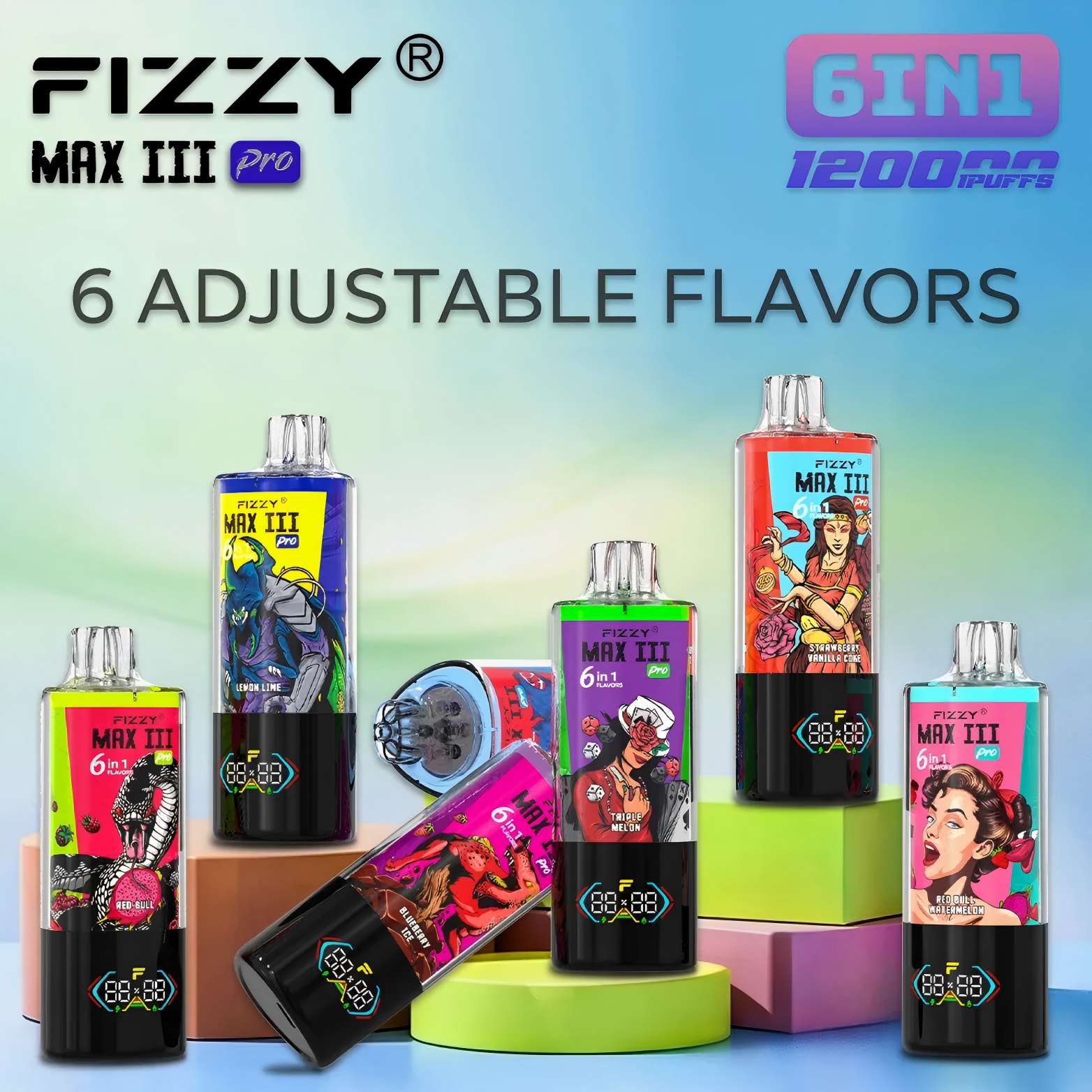Fizzy MAX III PRO 120K PUFF (6 in 1）