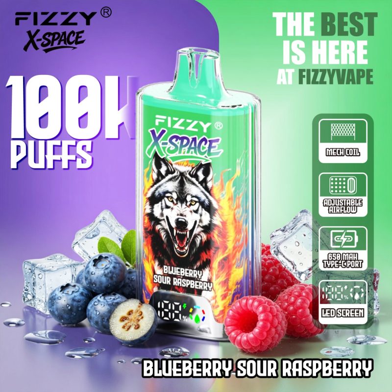 Fizzy X-SPACE 100K-Blueberry Sour Raspberry