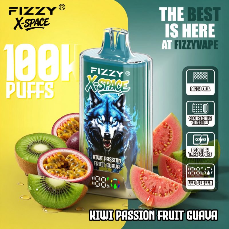 Fizzy X-SPACE 100K-Kiwi Passion Fruit Guava