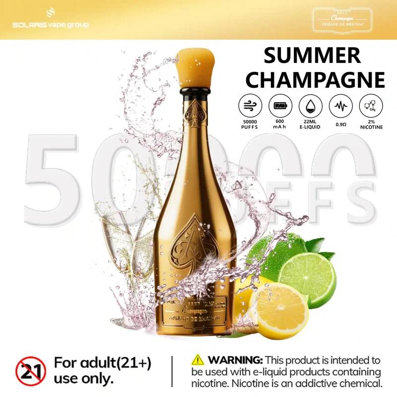 SOLARIS Champagne Vape 50000 Puff-Summer Champagne SOLARIS Champagne Vape 50000 Puff-Summer Champagne
