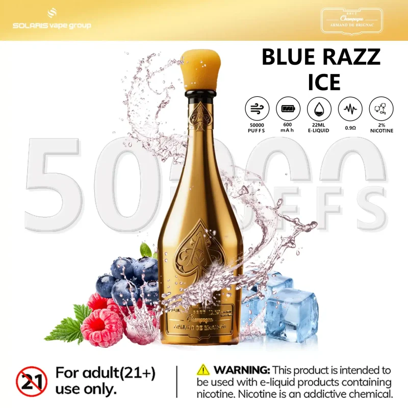 SOLARIS Champagne Vape 50000 Puff-blue razz ice SOLARIS Champagne Vape 50000 Puff-blue razz ice