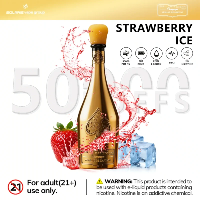 SOLARIS Champagne Vape 50000 Puff-strawberry ice SOLARIS Champagne Vape 50000 Puff-strawberry ice