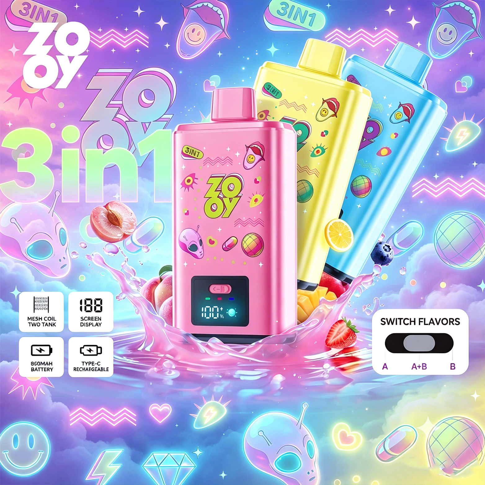 ZOOY 3IN1 150K puffs