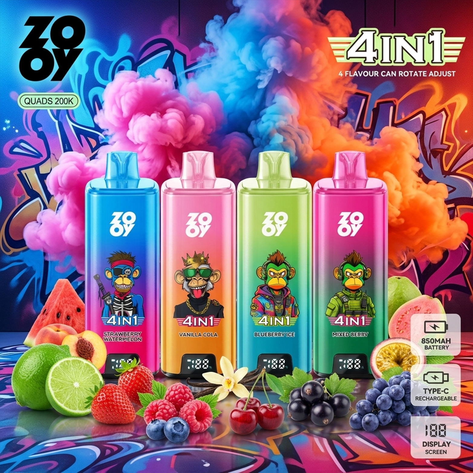 ZOOY 4in1 Quads 200k