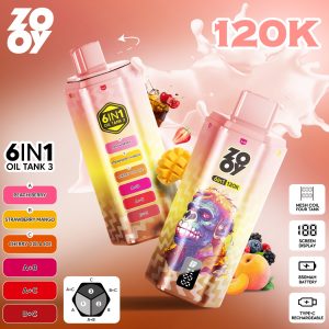 ZOOY 6IN1 120K-Peach berry & Strawberry mango & Cherry Cola ice ZOOY 6IN1 120K-Peach berry & Strawberry mango & Cherry Cola ice