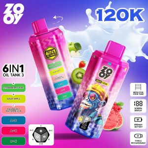 ZOOY 6IN1 120K-Strawberry kiwi & Sour Apple & Raspberry watermelon ZOOY 6IN1 120K-Strawberry kiwi & Sour Apple & Raspberry watermelon