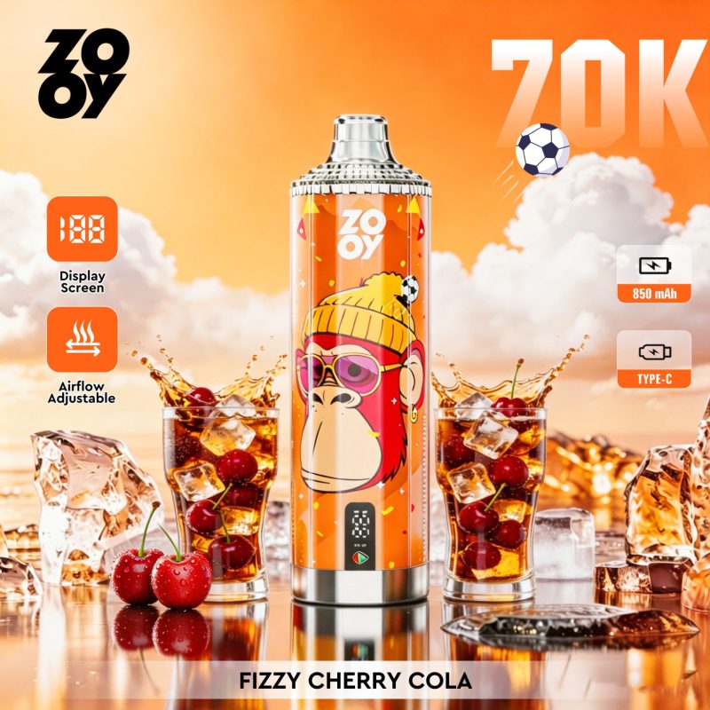 ZOOY VAPE Crystal 70k-fizzy cherry cola ZOOY VAPE Crystal 70k-fizzy cherry cola